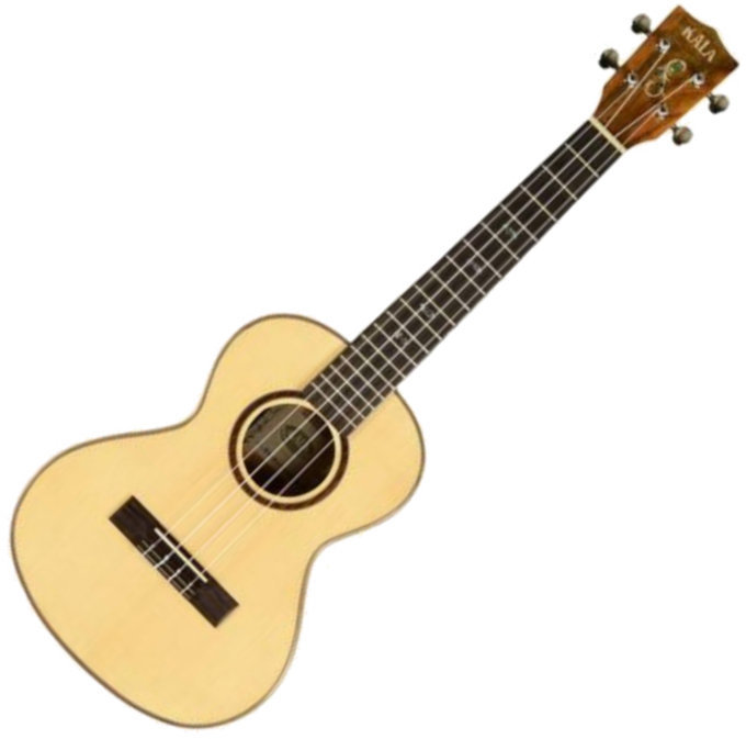 Tenor-ukuleler Kala Solid Spruce Tri-Back Tenor Ukulele with Case