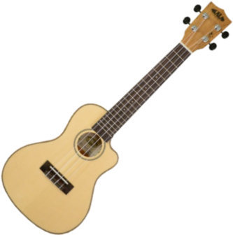 Koncertní ukulele Kala Spruce Top Spalted Maple Travel Concert Ukulele with Gigbag