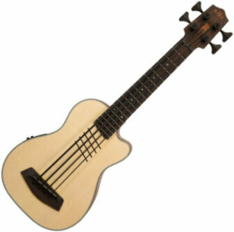 Bas ukulele Kala U-Bass solid Spruce Top Mahogany Satin Cutaway with Gigbag - 1