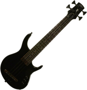 Basové ukulele Kala Solid U-Bass Fretted 4 String Black with Gigbag
