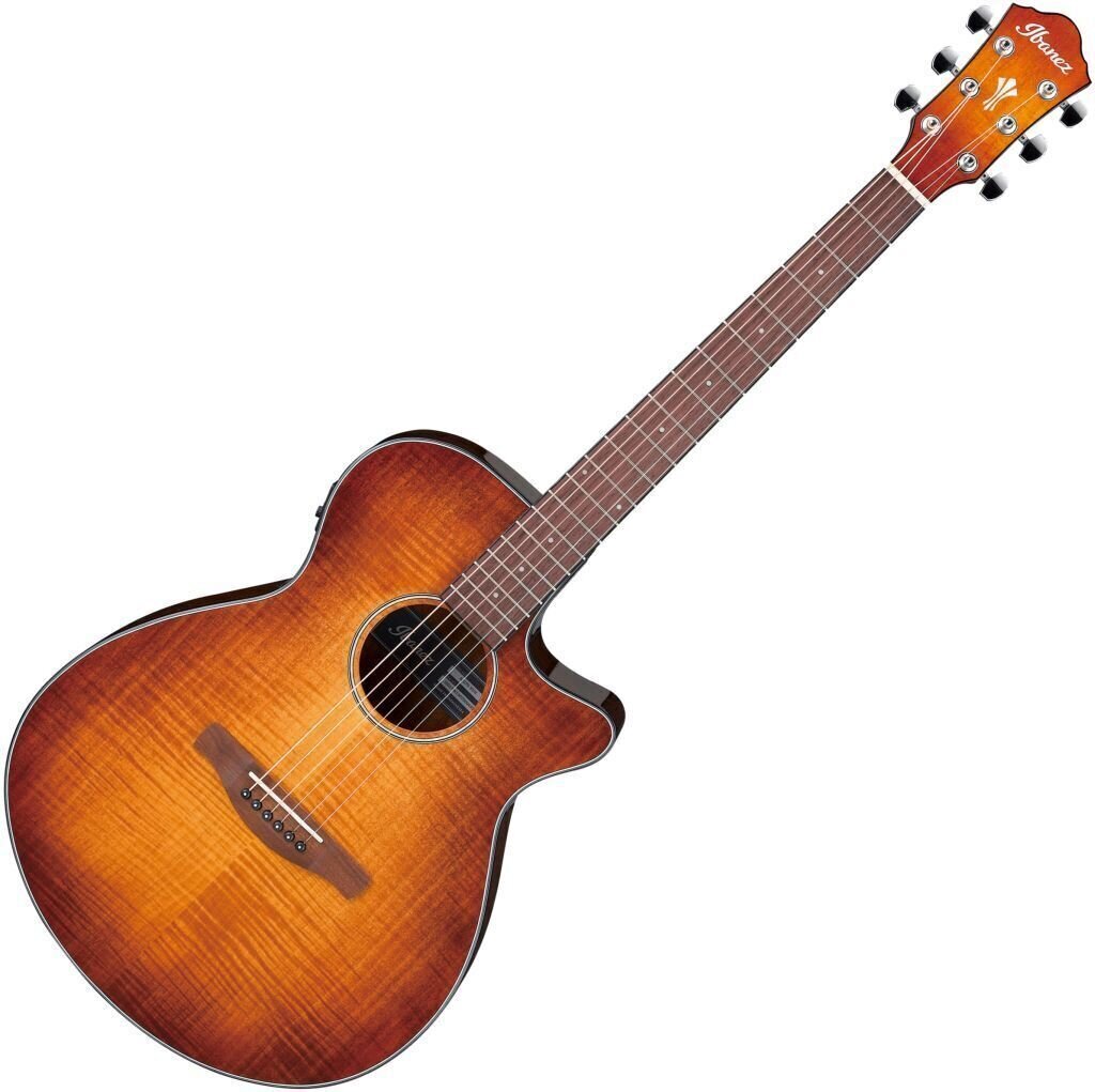 Jumbo elektro-akoestische gitaar Ibanez AEG70-VVH Vintage Violin