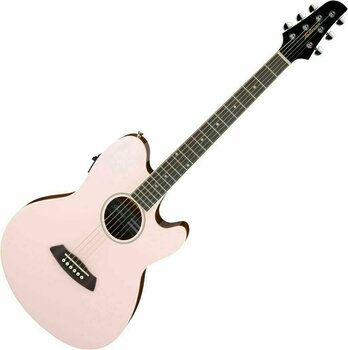 Guitare acoustique-électrique Ibanez TCY10E-PKH Pastel Pink - 1