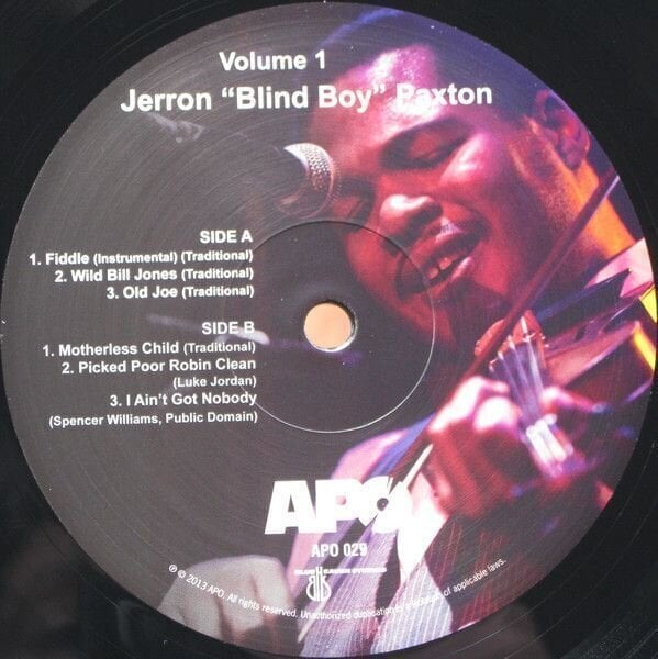 Disc de vinil Jerron Blind Boy Paxton - Jerron Blind Boy Paxton Volume 1 (LP)