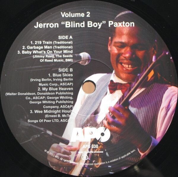 Vinyylilevy Jerron Blind Boy Paxton - Jerron Blind Boy Paxton Volume 2 (LP)