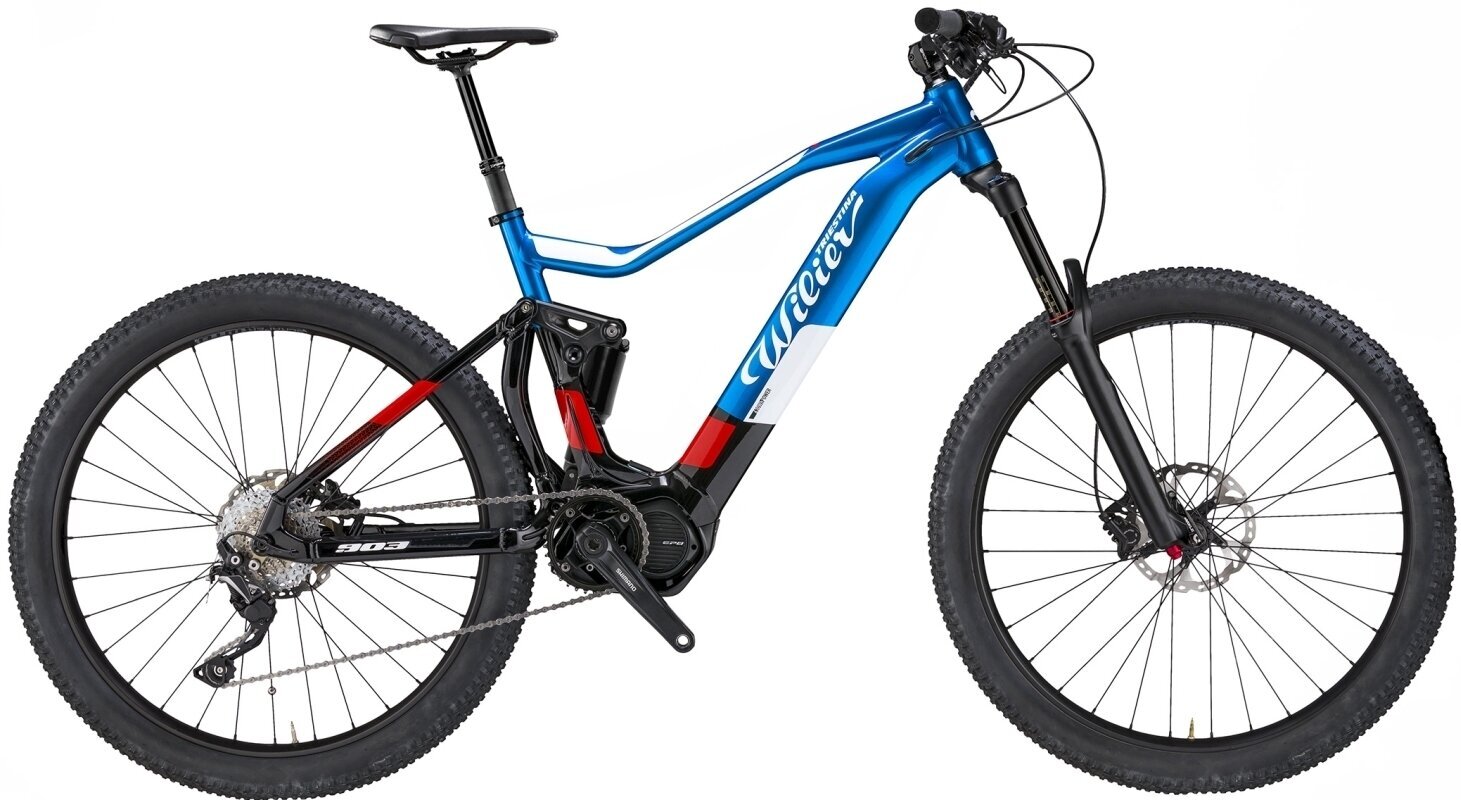 Bicicleta eléctrica MTB Wilier E903TRN Pro Shimano XT RD-M8100 1x12 Blue/Black/Red Matt M