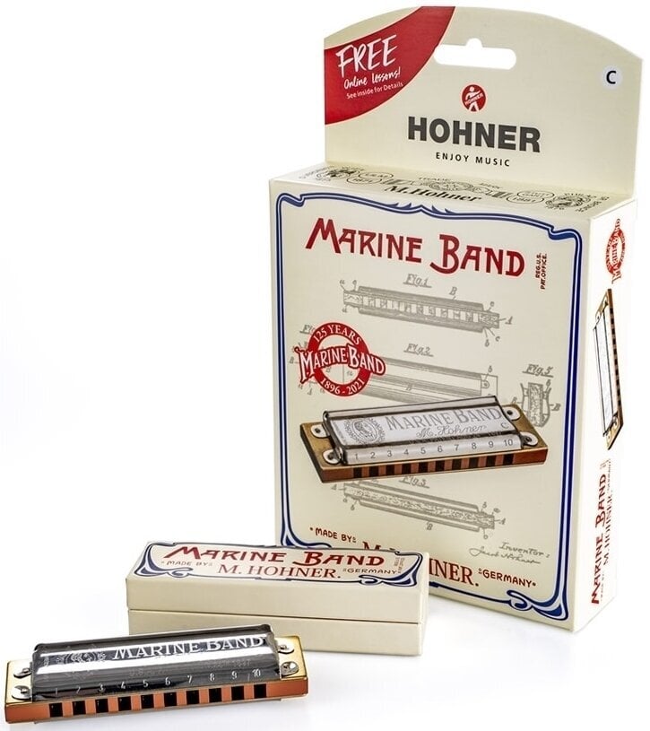Diatonische mondharmonica Hohner 125th Anniversary Marine Band C