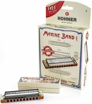 Harmonijki ustne diatoniczne Hohner 125th Anniversary Marine Band C - 1