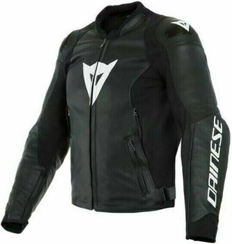 Leather Jacket Dainese Sport Pro Black/White 44 Leather Jacket - 1