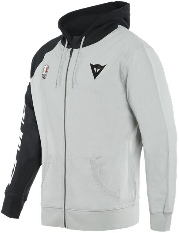Sweatshirt Dainese Racing Service Full-Zip Glacier Gray/Black XL Sweatshirt