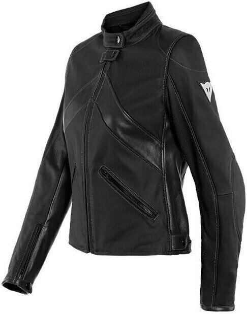 Leather Jacket Dainese Santa Monica Lady Black 40 Leather Jacket