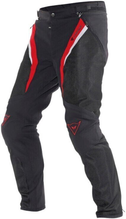 Bukser i tekstil Dainese Drake Super Air Black/Red/White 50 Regular Bukser i tekstil