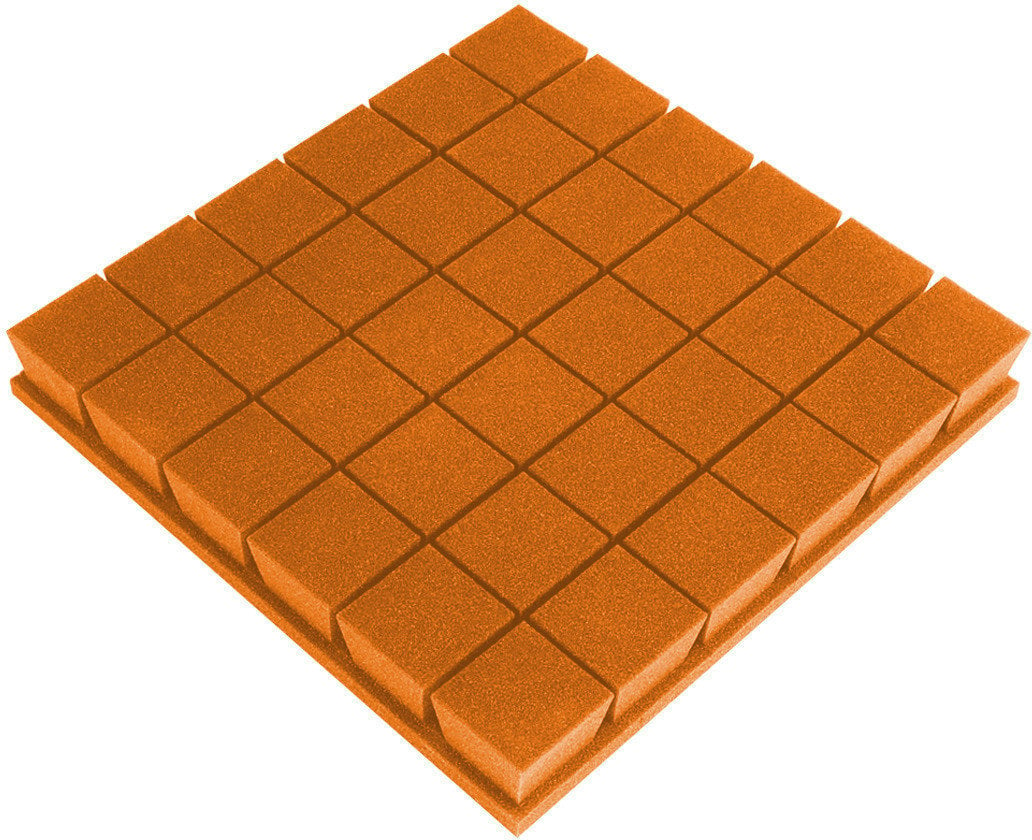 Absorbent foam panel Mega Acoustic PA-PM-KOSTKA7-O-50x50x7 Orange