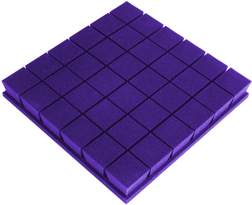 Absorbent foam panel Mega Acoustic PA-PM-KOSTKA7-V-50x50x7 Violet