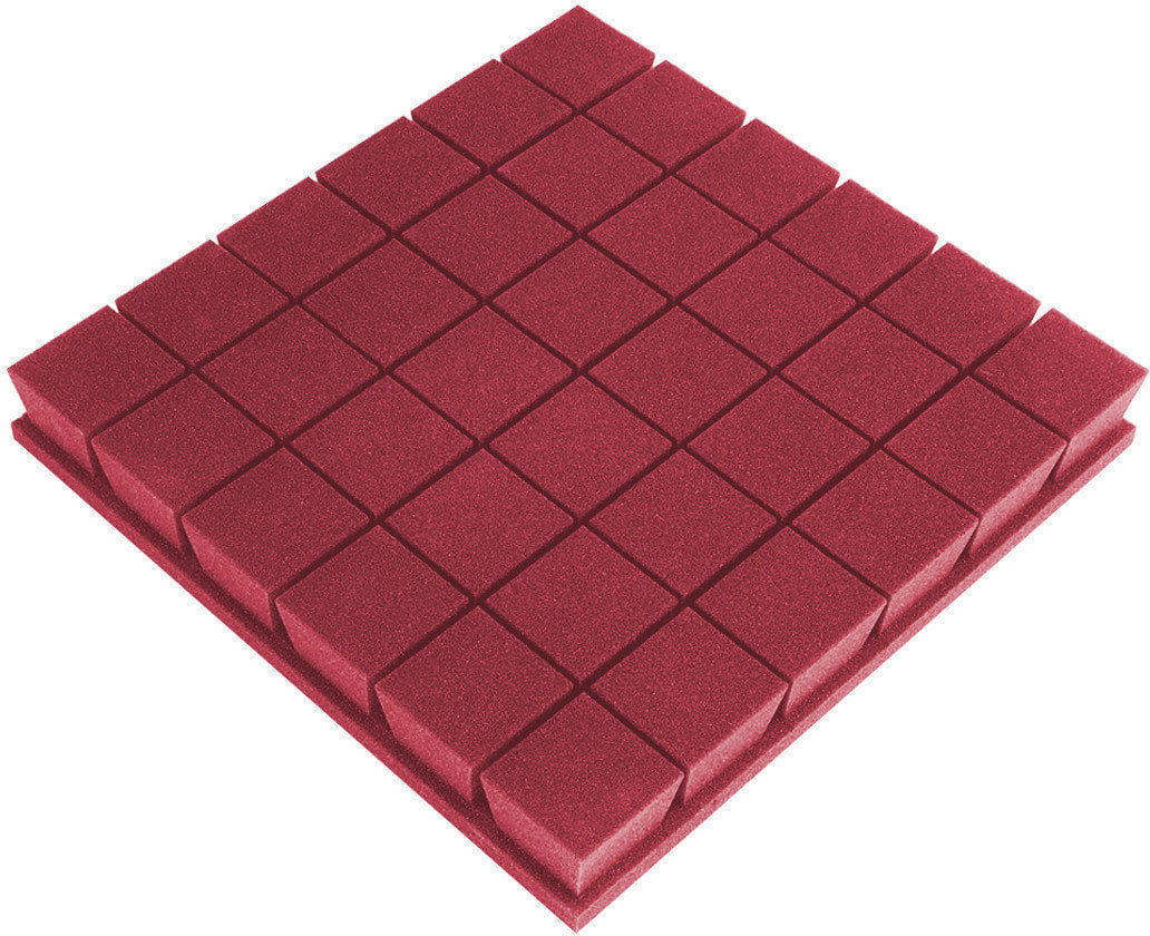 Absorbent Schaumstoffplatte Mega Acoustic PA-PM-KOSTKA7-R-50x50x7 Brick