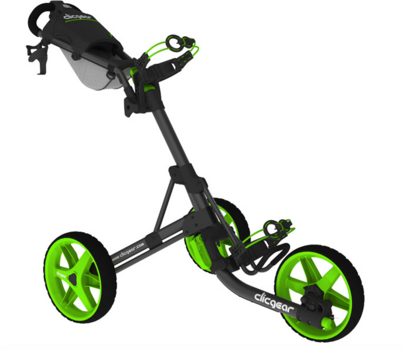 Carrinho de golfe manual Clicgear 3.5+ Charcoal/Lime Golf Trolley - 1