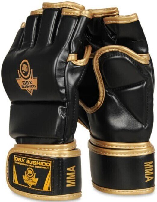 Box und MMA-Handschuhe DBX Bushido E1v8 MMA Schwarz-Gold M