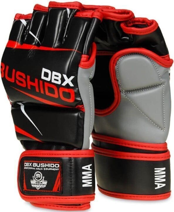 Box und MMA-Handschuhe DBX Bushido E1V6 MMA Schwarz-Rot L
