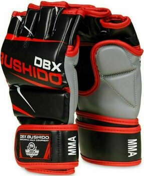Rokavice za boks in MMA DBX Bushido E1V6 MMA Črna-Rdeča M - 1
