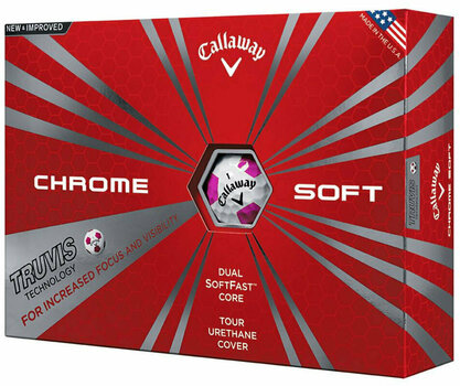 Golf žogice Callaway Chrome Soft Truvis Pink - 1