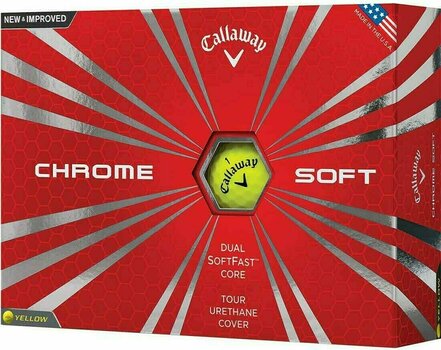 Нова топка за голф Callaway Chrome Soft Yellow - 1