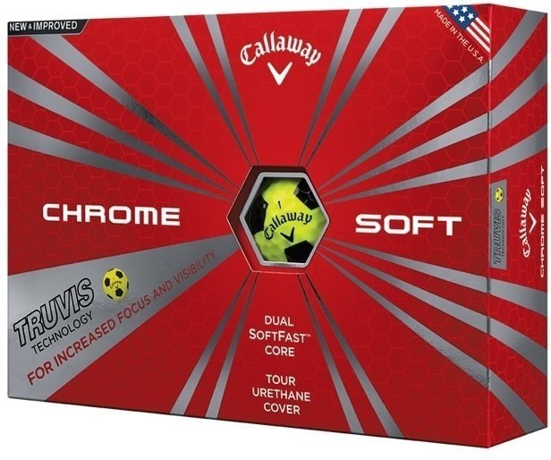 Golf žogice Callaway Chrome Soft Truvis Yellow