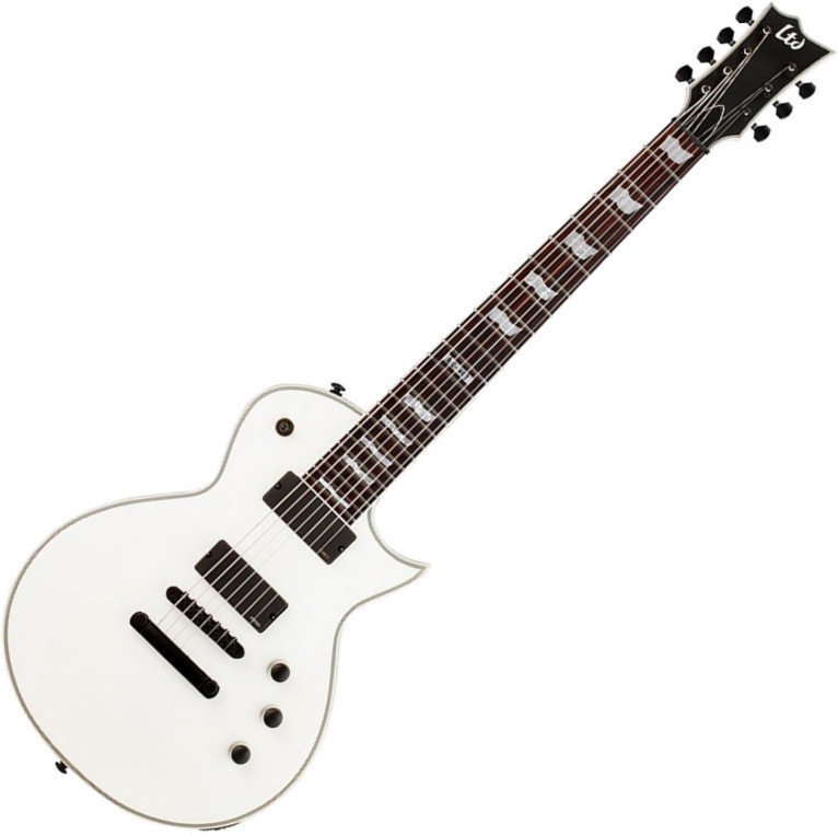 7-strenget elektrisk guitar ESP LTD EC-407 Snow White