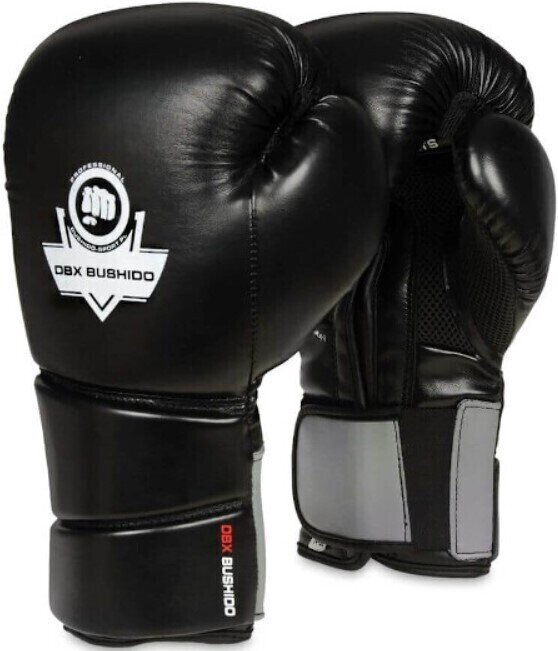 Boxing and MMA gloves DBX Bushido B-2v9 Black/Grey 10 oz