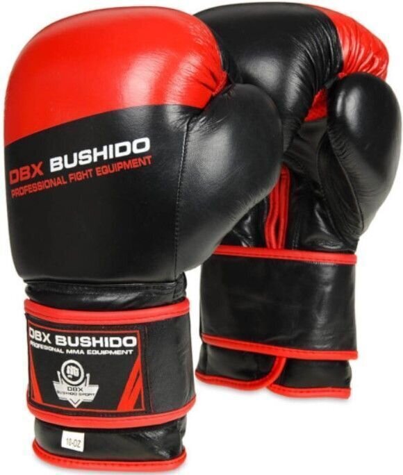 Mănușă de box și MMA DBX Bushido B-2v4 Negru-Roșu 10 oz