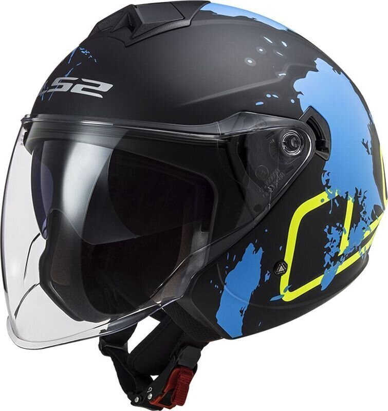 Helm LS2 OF573 Twister II Xover Matt Black Blue S Helm