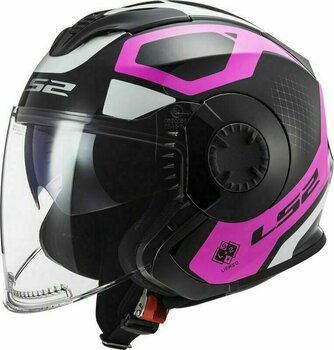 Helm LS2 OF570 Verso Marker Matt Black Violet XS Helm - 1