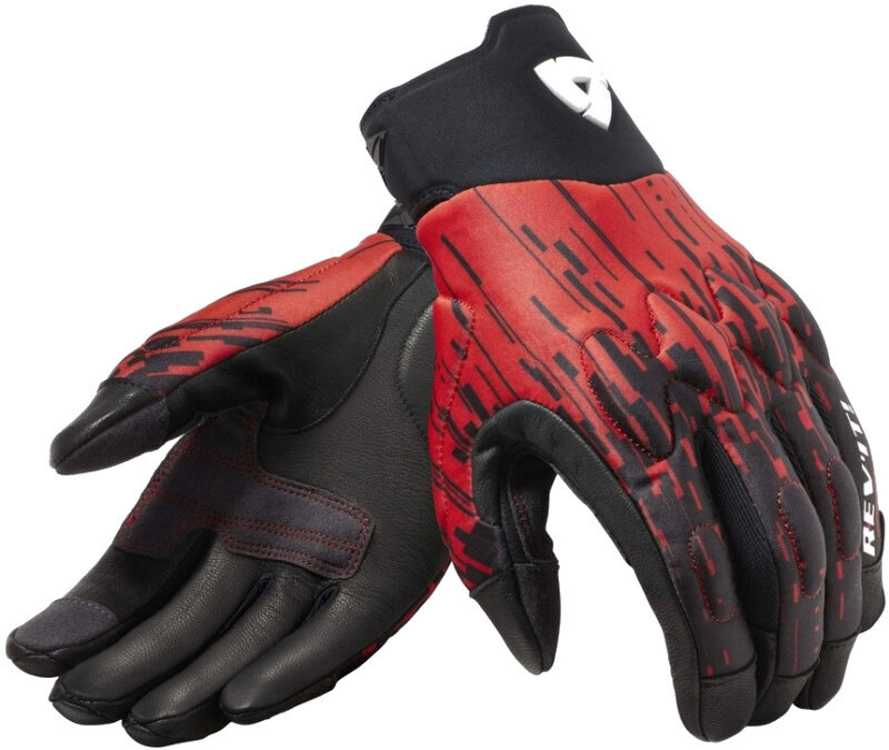 Γάντια Μηχανής Textile Rev'it! Spectrum Black/Neon Red L Γάντια Μηχανής Textile
