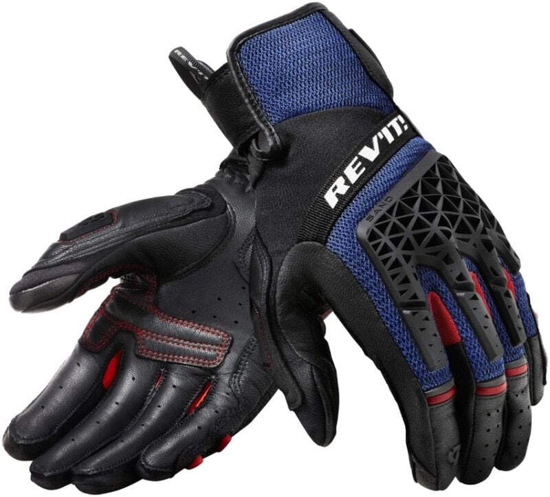 Mănuși de motocicletă Rev'it! Gloves Sand 4 Black/Blue M Mănuși de motocicletă