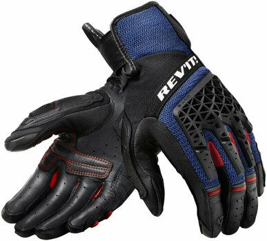 Motorcycle Gloves Rev'it! Gloves Sand 4 Black/Blue L Motorcycle Gloves - 1