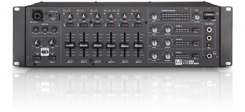 Rack Mixing Desk LD Systems ZONE 624