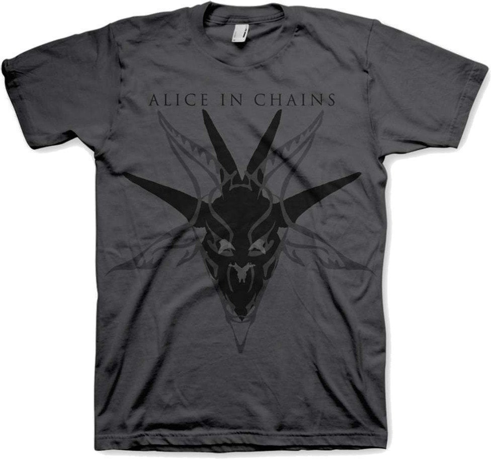 T-Shirt Alice in Chains T-Shirt Black Skull Charcoal Mens Herren Charcoal L