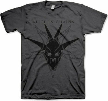 T-Shirt Alice in Chains T-Shirt Black Skull Charcoal Mens Herren Charcoal L - 1