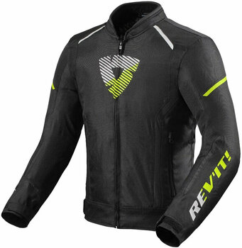 Textile Jacket Rev'it! Sprint H2O Black/Neon Yellow S Textile Jacket - 1