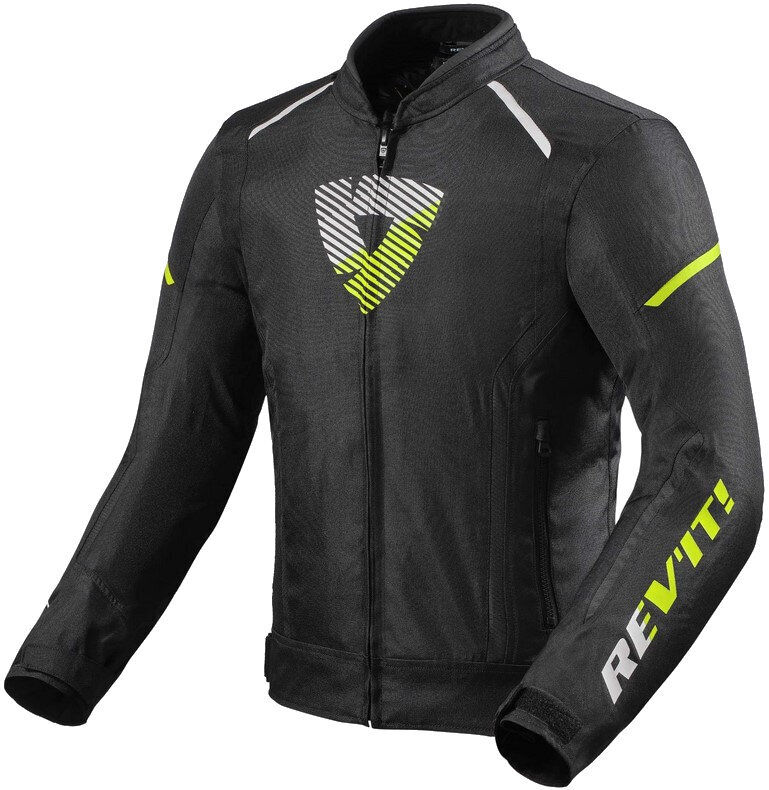 Textile Jacket Rev'it! Sprint H2O Black/Neon Yellow L Textile Jacket