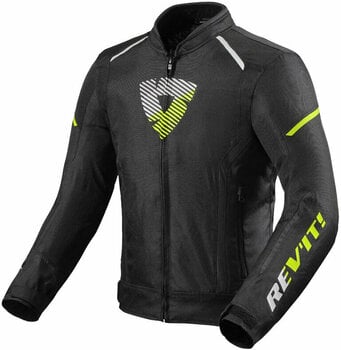 Textile Jacket Rev'it! Sprint H2O Black/Neon Yellow 2XL Textile Jacket - 1