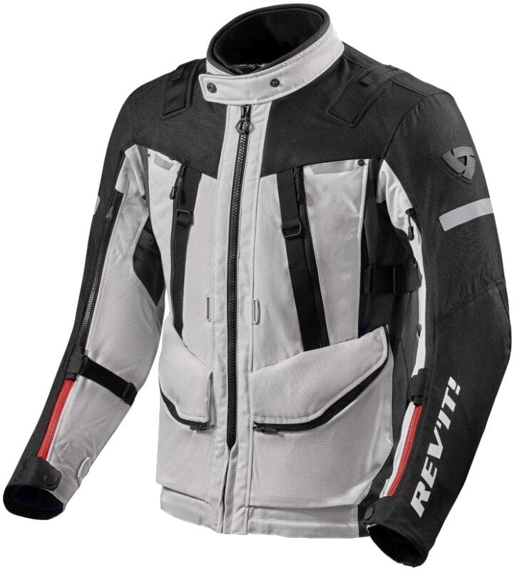 Textile Jacket Rev'it! Sand 4 H2O Silver/Black XL Textile Jacket