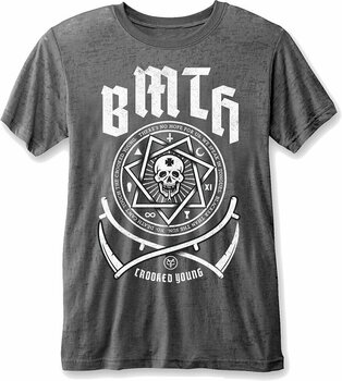 Maglietta Bring Me The Horizon Crooked Young Mens T-Shirt Burnout Charcoal S - 1
