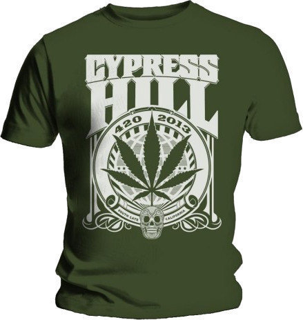 Camiseta de manga corta Cypress Hill 420 2013 Mens Khaki T Shirt: L