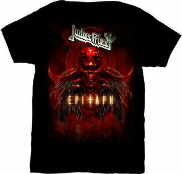 T-shirt Judas Priest T-shirt Epitaph Red Horns Homme Noir L - 1