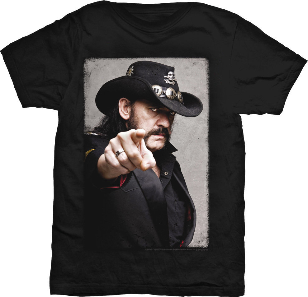 T-shirt Lemmy Kilmister T-shirt Pointing Photo Men Black L