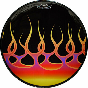 Resonant Drum Head Remo Graphic Standard 22'' Spreading Flames - 1