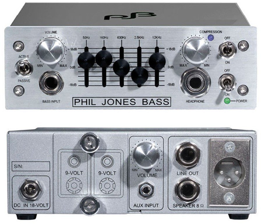 Amplificador de bajo de estado sólido Phil Jones Bass BB1 Bass Buddy