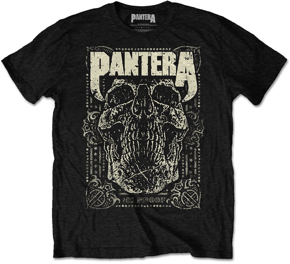 Shirt Pantera Shirt 101 Proof Skull Heren Black M