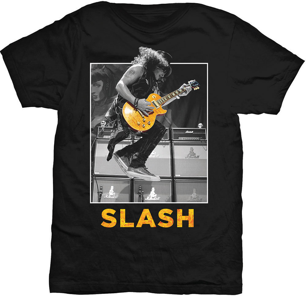 Majica Slash Guitar Jump Mens Blk T Shirt: M