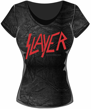 T-Shirt Slayer Classic Logo Acid Wash T Shirt: L - 1