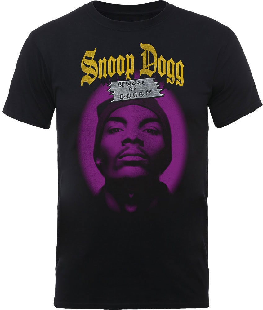 T-shirt Snoop Dogg T-shirt Beware Of The Dog Noir L
